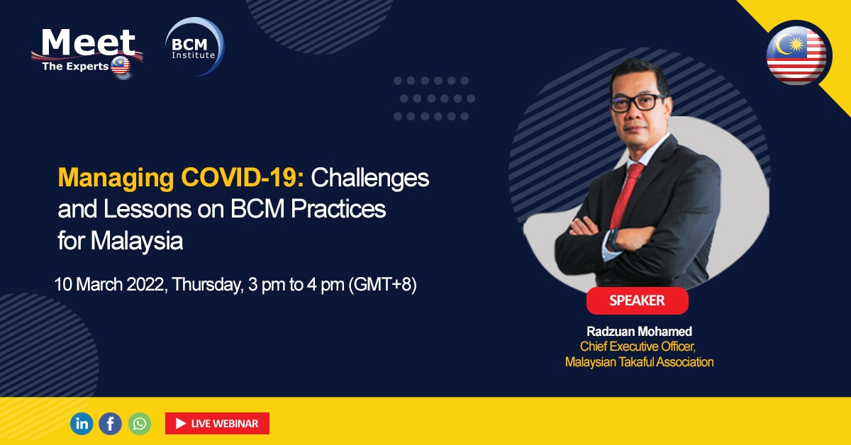 MTE Synopsis [S1] Challenges and Lessons on BCM Practices for Malaysia